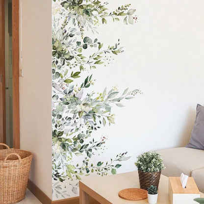BRUP 1/2 Sheets/Set Pink Rose & Butterfly Wall Stickers, Whimsical Floral Vines With Flying Butterflies For Girl's Bedroom Living Room Kitchen Decor, Removable Peel And Stick, Spring Summer Cottagecor