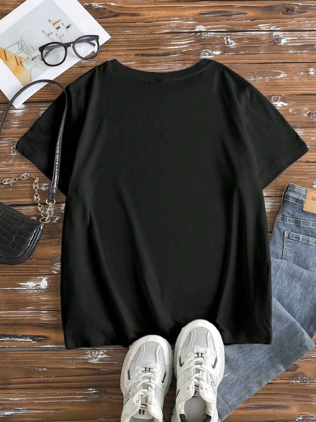 Calvaya Plus Size Tops Funny Witch Broomstick 'Yes I Can Drive A Stick' Letter Design Pattern Round Neck Short Sleeve T-Shirt Casual Graphic Tees