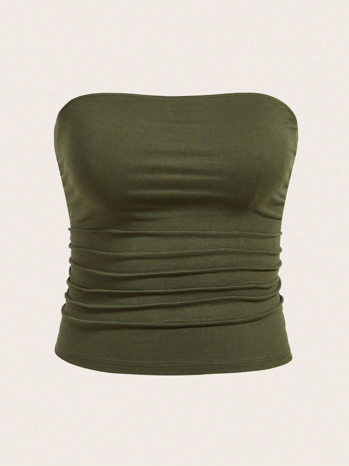 Calvaya Women's Plus Size Solid Color Simple Stylish Top, Suitable For Summer
