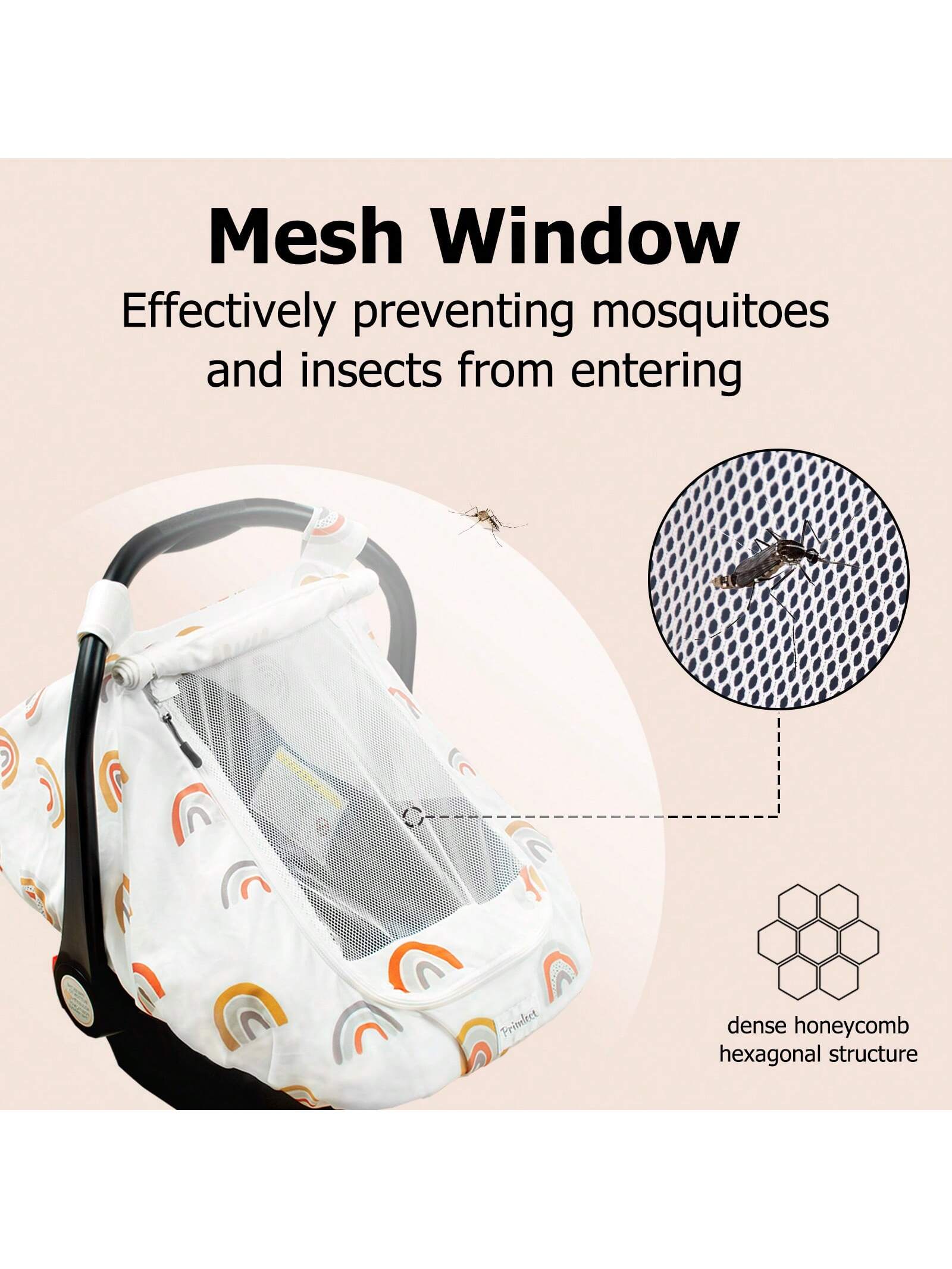 Car Seat Covers For Babies, Large Window Baby Car Seat Covers, Stretchy Carseat Canopy With Breathable Peekaboo, Kick-Proof & Windproof Infant Carseat Cover For Boys Girls