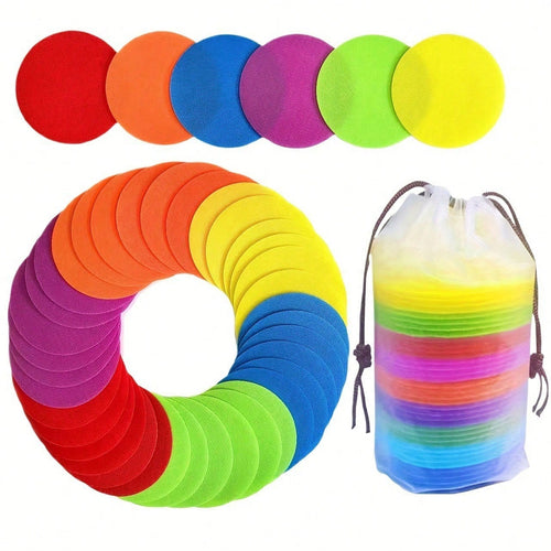 Carpet Spot Markers, Classroom Seating Carpet Spot Markers, Fixed Spot Markers, Multi-Color Dot Markers, For Games And Teachers (6 Colors) Back To School Season