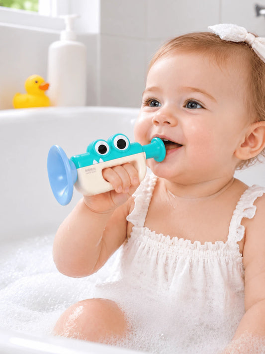 Cartoon Crocodile Horn Toy For Kids,Easy-Grip Handle,Indoor Outdoor Pretend Play Gift,Toddler Toys,Newborn Gifts,Sensory Toys,Travel Toys,Toys For Kid