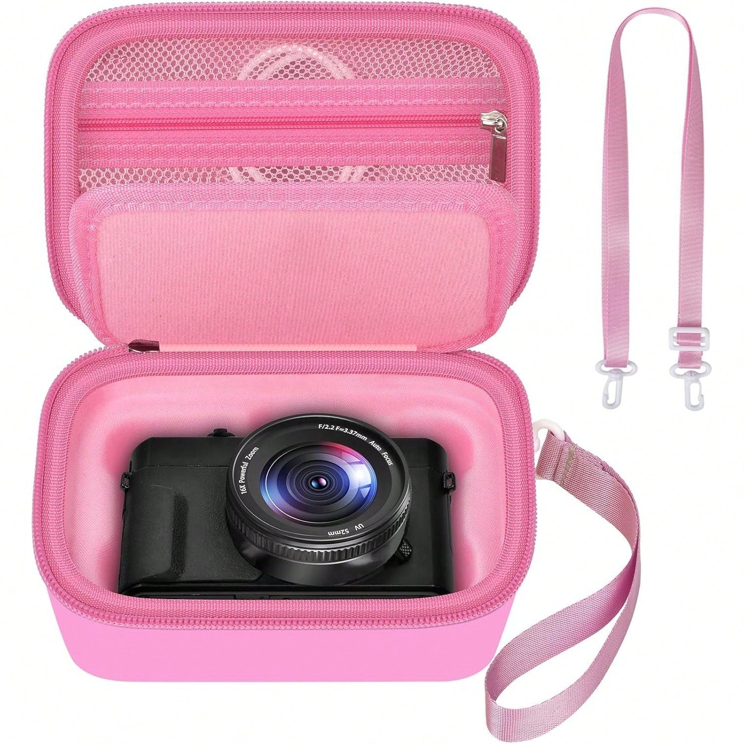 Case For Canon PowerShot G7X Mark/ SX740/SX720 4K Digital Camera, Point And Shoot Vlogging Camera Bag With Padded Divider Holds SD Cards. Strap Is Attached For Travel- Box Only