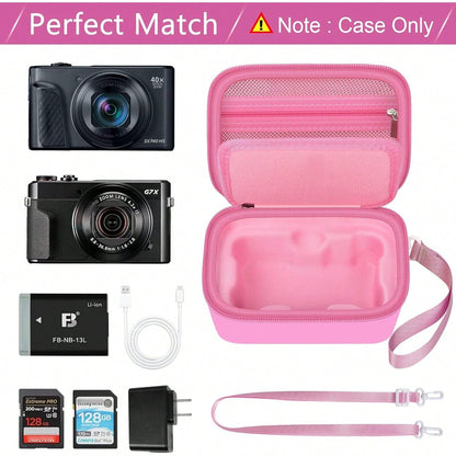 Case For Canon PowerShot G7X Mark/ SX740/SX720 4K Digital Camera, Point And Shoot Vlogging Camera Bag With Padded Divider Holds SD Cards. Strap Is Attached For Travel- Box Only