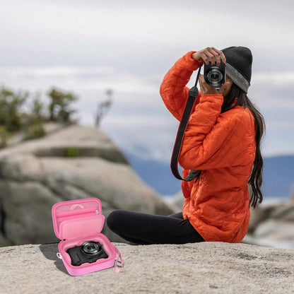 Case For Canon PowerShot G7X Mark/ SX740/SX720 4K Digital Camera, Point And Shoot Vlogging Camera Bag With Padded Divider Holds SD Cards. Strap Is Attached For Travel- Box Only