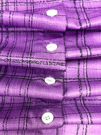 Casual Fashion Plaid Print Women's Plus Size Lightweight Long Sleeve Button-Up Shirt