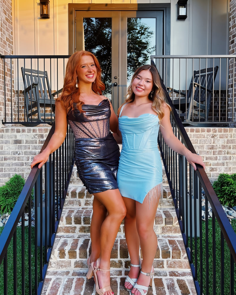 Charming Leather Tight Homecoming Dresses, AST1439