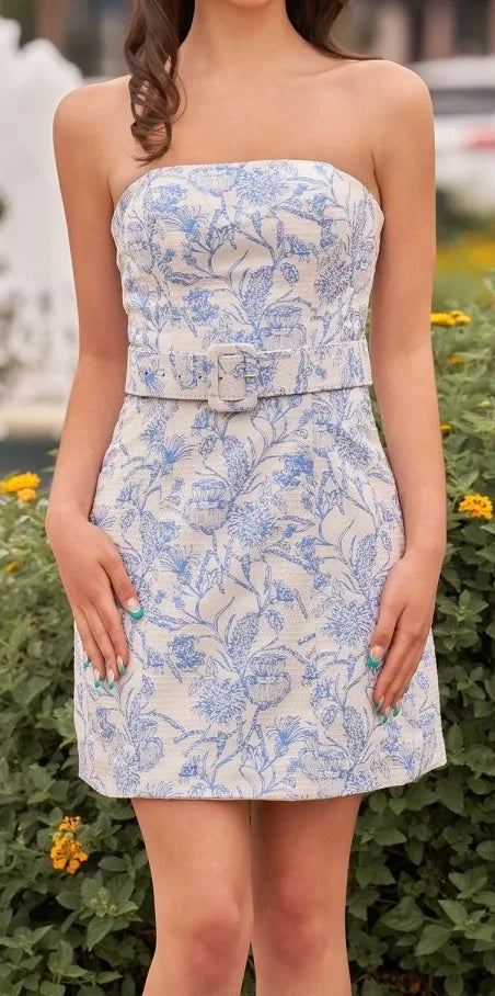 Charming Popular Floral Short Homecoming Dresses School Event Dress,AST2068