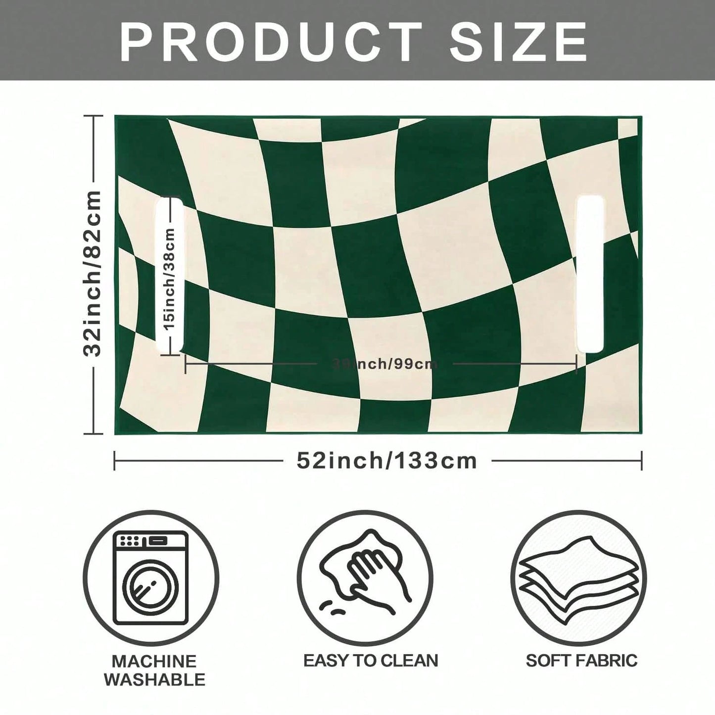 Checkered Golf Cart Seat Covers, 51x31 In Ultra-Soft Golf Cart Seat Towel Blanket, Keeps Seat Cool And Clean