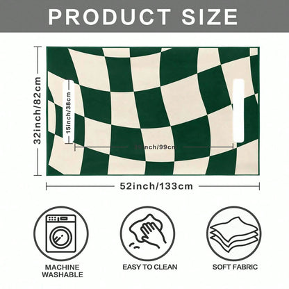 Checkered Golf Cart Seat Covers, 51x31 In Ultra-Soft Golf Cart Seat Towel Blanket, Keeps Seat Cool And Clean