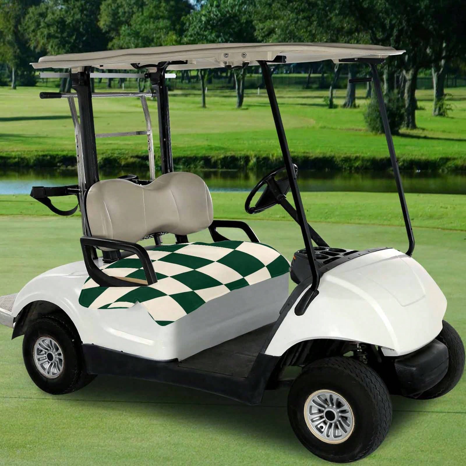 Checkered Golf Cart Seat Covers, 51x31 In Ultra-Soft Golf Cart Seat Towel Blanket, Keeps Seat Cool And Clean