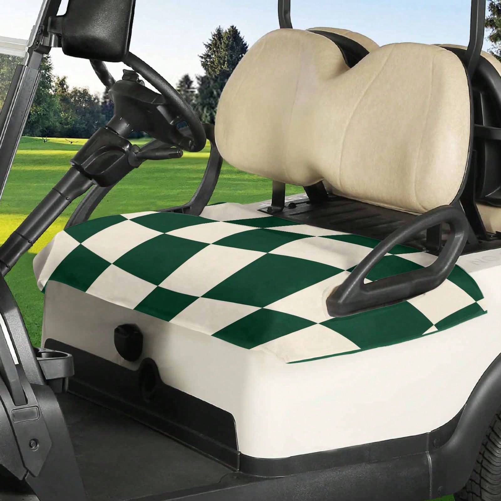 Checkered Golf Cart Seat Covers, 51x31 In Ultra-Soft Golf Cart Seat Towel Blanket, Keeps Seat Cool And Clean