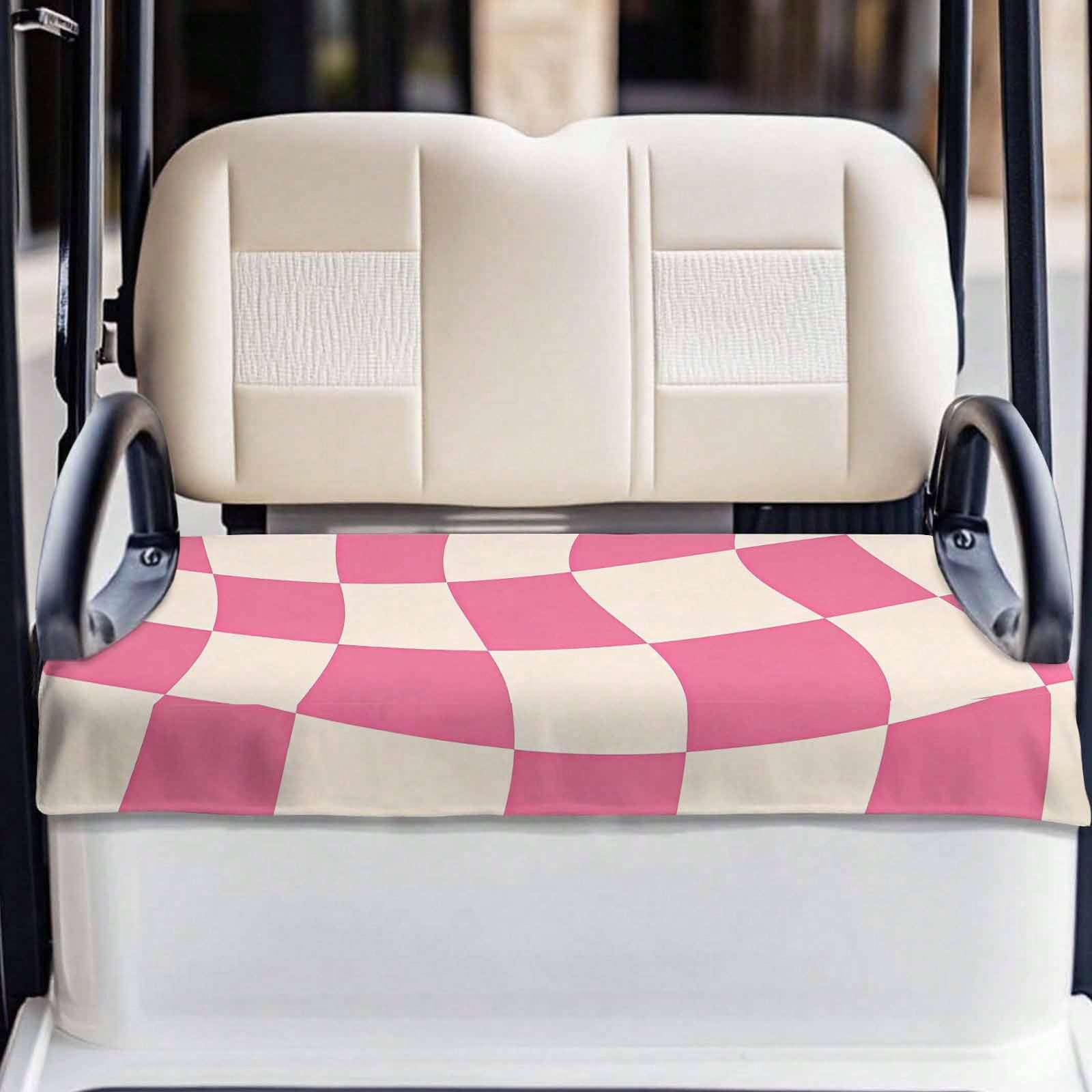 Checkered Golf Cart Seat Covers, 51x31 In Ultra-Soft Golf Cart Seat Towel Blanket, Keeps Seat Cool And Clean