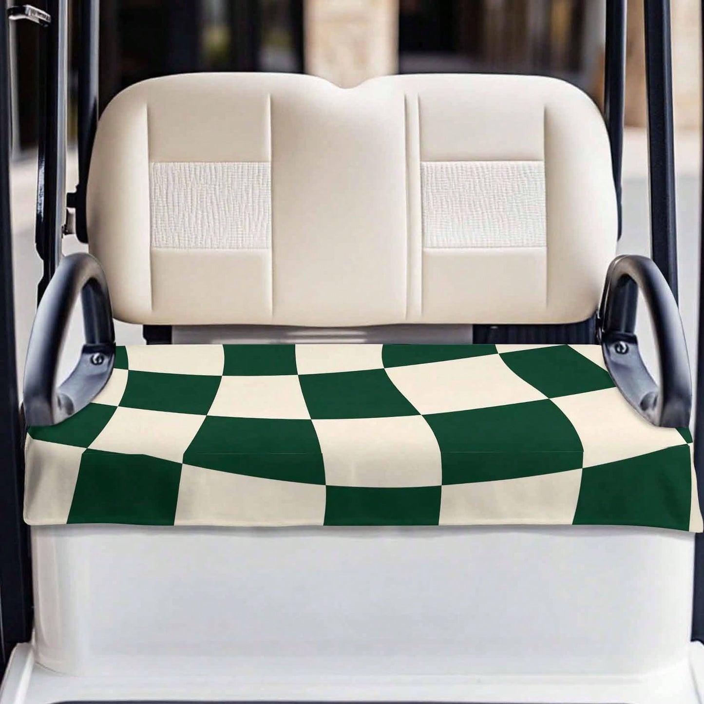 Checkered Golf Cart Seat Covers, 51x31 In Ultra-Soft Golf Cart Seat Towel Blanket, Keeps Seat Cool And Clean