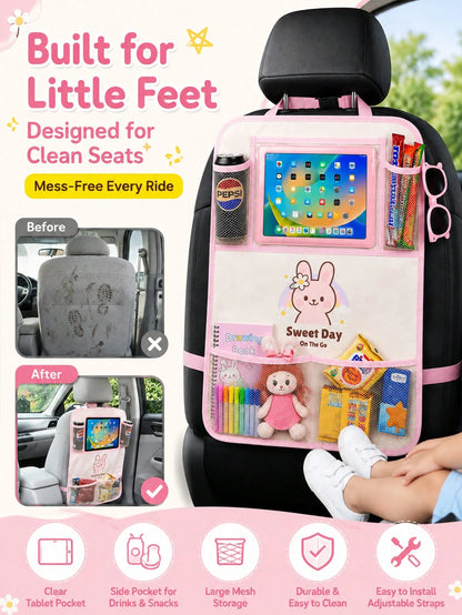 Children/Toddler Car Seat Organizer Bag (1pc), Car Backseat Organizer, Backseat Kick Mat, Car Backseat Cover, Seat Back Protector, Children/Toddler Kick Mat, Travel Accessories, Backseat Organizer Bag