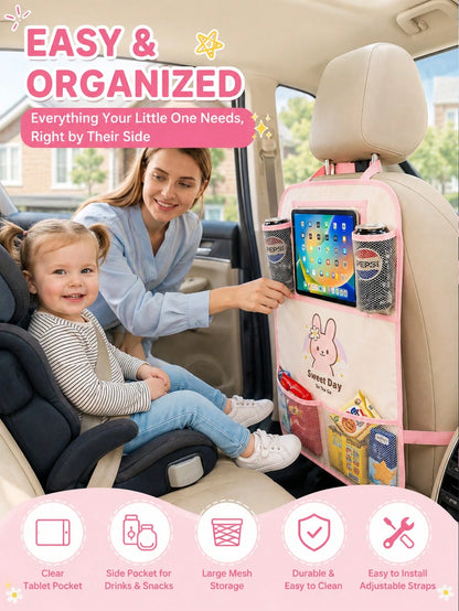 Children/Toddler Car Seat Organizer Bag (1pc), Car Backseat Organizer, Backseat Kick Mat, Car Backseat Cover, Seat Back Protector, Children/Toddler Kick Mat, Travel Accessories, Backseat Organizer Bag