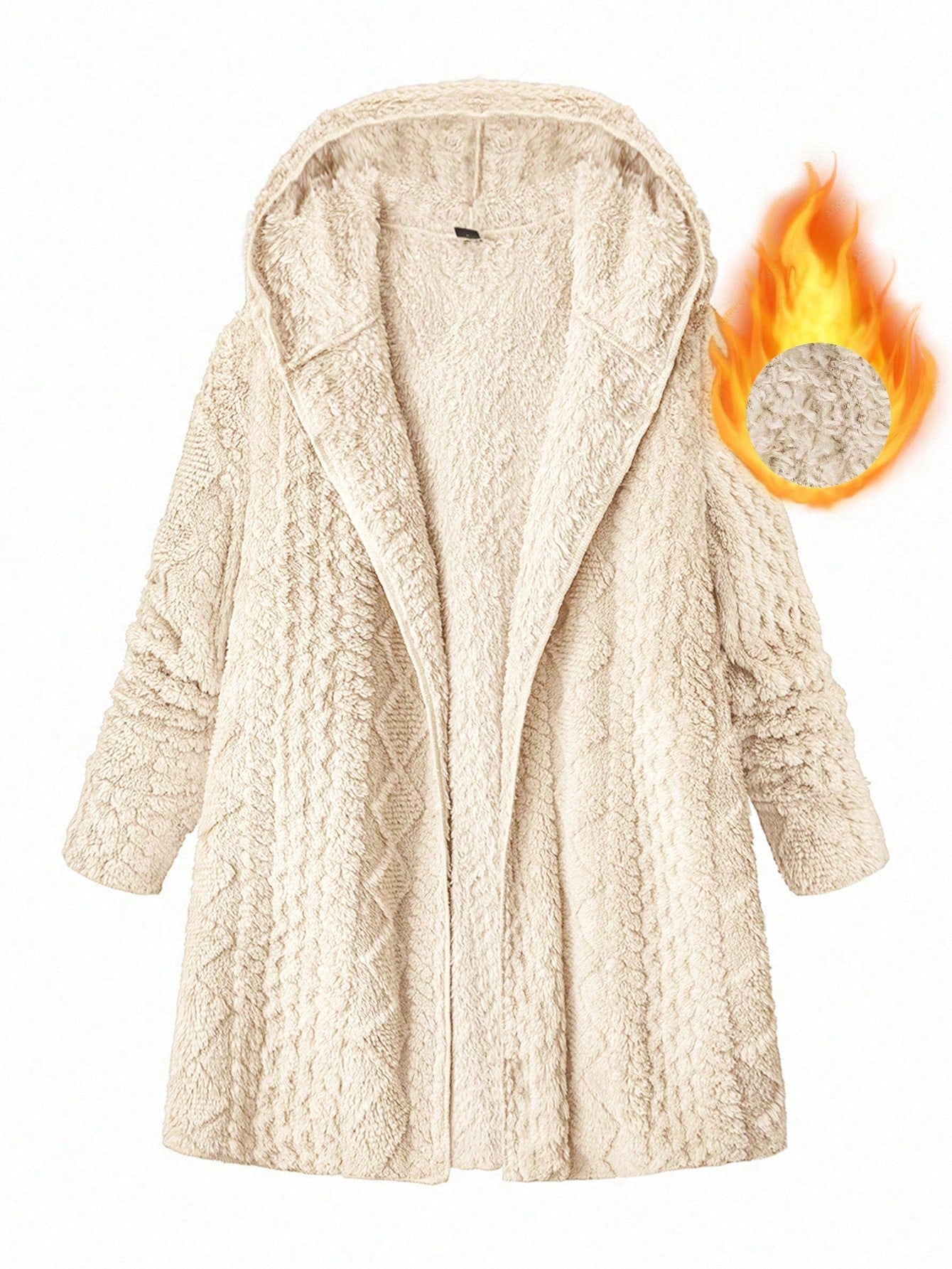 Clasi Plus Size Women Fluffy Long Sleeve Zip Front Casual Hooded Jacket Winter Warm Fleece Fuzzy Teddy Cardigan,Old Money Style Hiking Fall Clothes 2025