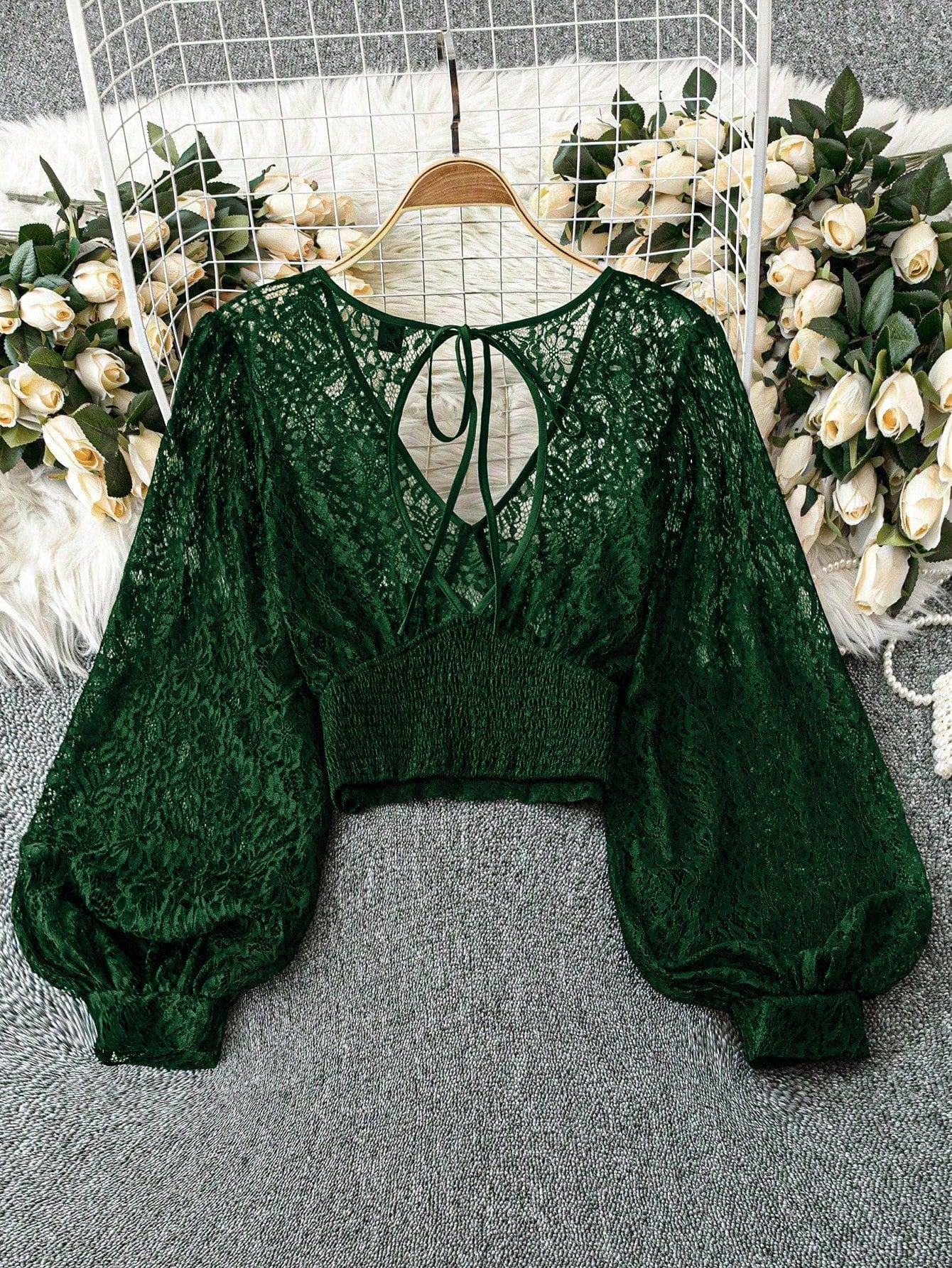 Clasi Plus Size Women Sheer Hollow Out Sexy Top Fall Cloth For Women