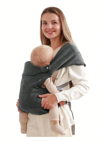 CN. 1PC Baby Carrier Grey/Pink/Black Newborn To Toddler(7-30lbs), Baby Christmas Gift,Toddler Carrier With Adjustable Shoulder Strap, Baby Holder Carrier