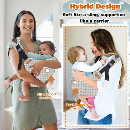 Cochildor Hands-Free Adjustable Baby Carrier, Soft Breathable For 0-36 Months. Great For Travel & Daily Use, Multiple Patterns