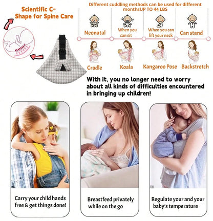 Cochildor Hands-Free Adjustable Baby Carrier, Soft Breathable For 0-36 Months. Great For Travel & Daily Use, Multiple Patterns