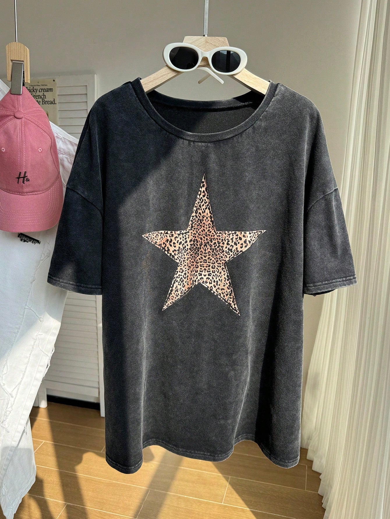 Comfortcana Women's Plus Size Graphic Tees,Dark Green Summer Oversized Casual Formal Everyday T-Shirt,90s Streetwear Acid Wash Look Vintage Soft Tops