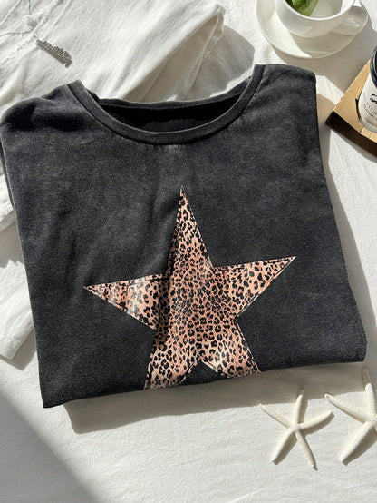 Comfortcana Women's Plus Size Graphic Tees,Dark Green Summer Oversized Casual Formal Everyday T-Shirt,90s Streetwear Acid Wash Look Vintage Soft Tops