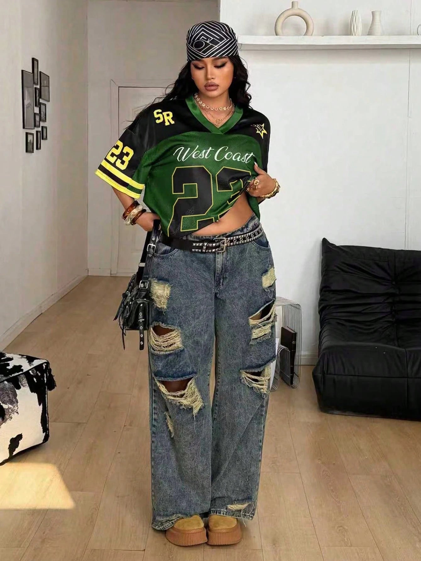 Coolane Women's Men's Plus Size Oversized Streetwear Gothic Dark Green Color-Blocked Jersey T-Shirt, Summer Fall Everyday Sports Casual Numeric Print Holiday