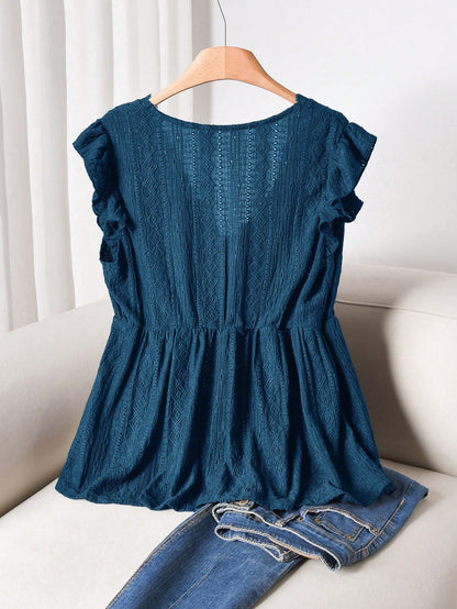 CosyJoli Plus Size Tank Top & Tank Top, Cap Sleeve Top, Coffee Brown Sleeveless Top, Casual Elegant Women Clothing
