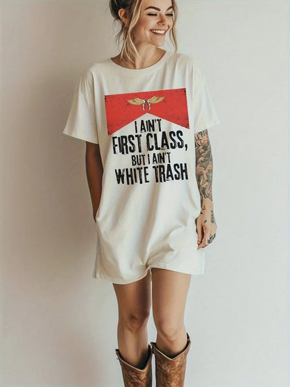 Country Concert T-Shirt, White Trash Graphic Tee, 90s Country Music Tee, Retro Country Concert Tee, Vintage Western Shirt, Rodeo Shirt, Vintage 90s Y2K Tee- Soft Thin, Breathable Crew Neck Tee, Light