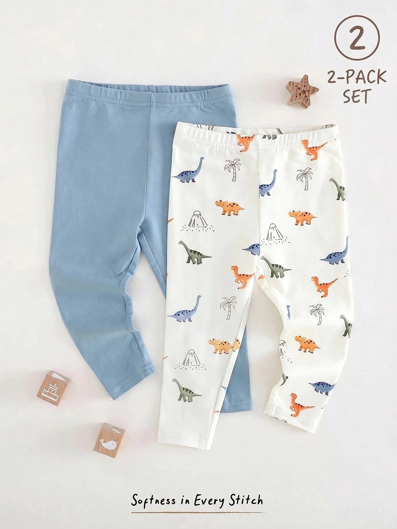 Cozy Pixies Baby Boy 4 Random Pieces Minimalist Cute Bear Print Brown Striped Leggings Tights Back To School Festival Outfits Halloween Winter Autumn