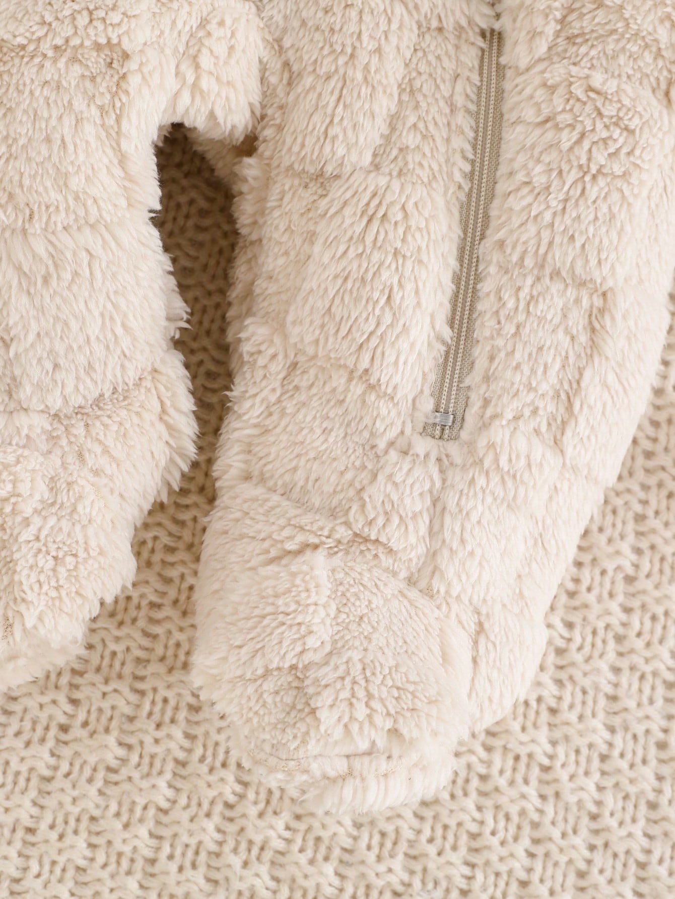 Cozy Pixies Baby Boy Panda Pattern Thickened Hooded Long Sleeve Sleepwear Jumpsuit For Autumn/Winter