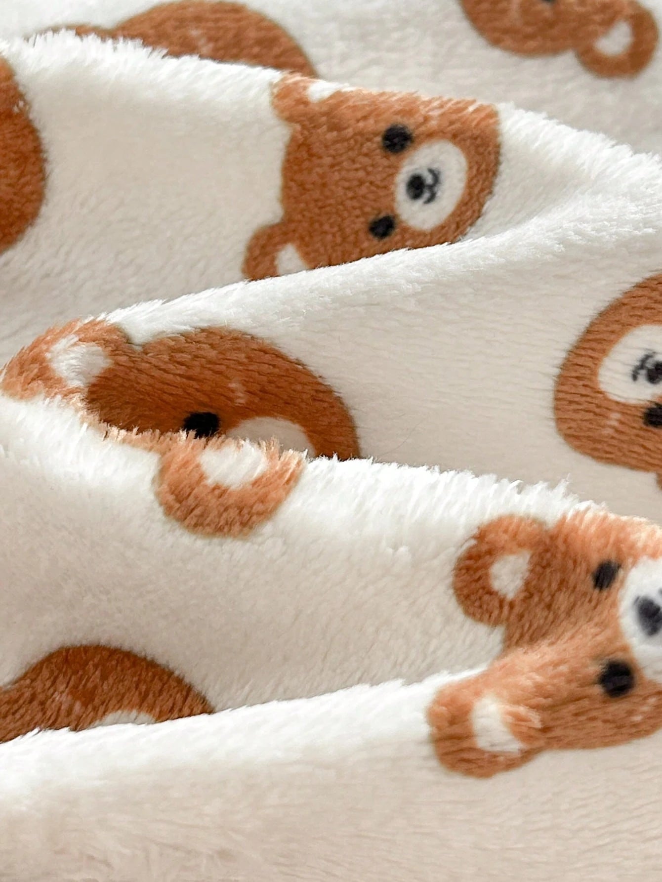 Cozy Pixies Newborn Baby Girl Cartoon Bear Pattern Hooded Long Sleeve Tie-Up Sleepwear Autumn Winter