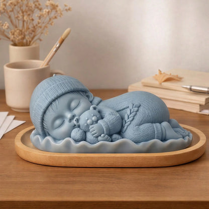 Creative Baby Sleep Shaped Handmade Soap Silicone Mold, Silicone Crafting Tool, Suitable For Cold Process Soap DIY Gifts, Healing Baby Shaped Aromatherapy Candles, Handmade Decorative Mold, Easy Demol