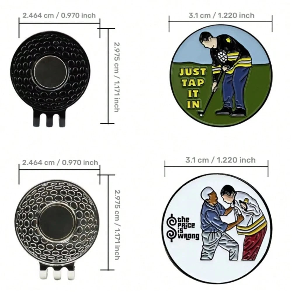 Creative Designed Golf Ball Marker Set, Golf Ball Markers, Golf Accessories, Magnetic