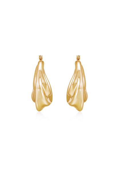 Crescent Swirl Hoop Earrings