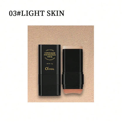 Cross Border Makeup Concealer Keep Makeup On Liquid Foundation Powder Puff+Solid Foundation Make-Up Two In One English Version