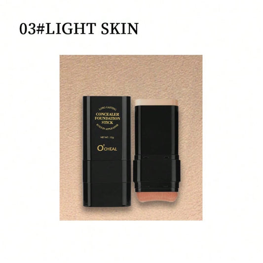 Cross Border Makeup Concealer Keep Makeup On Liquid Foundation Powder Puff+Solid Foundation Make-Up Two In One English Version