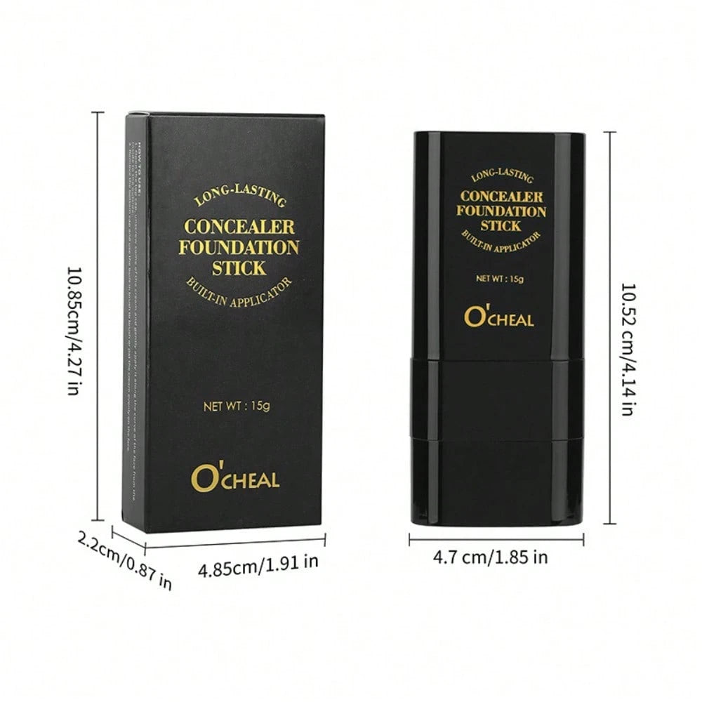 Cross Border Makeup Concealer Keep Makeup On Liquid Foundation Powder Puff+Solid Foundation Make-Up Two In One English Version