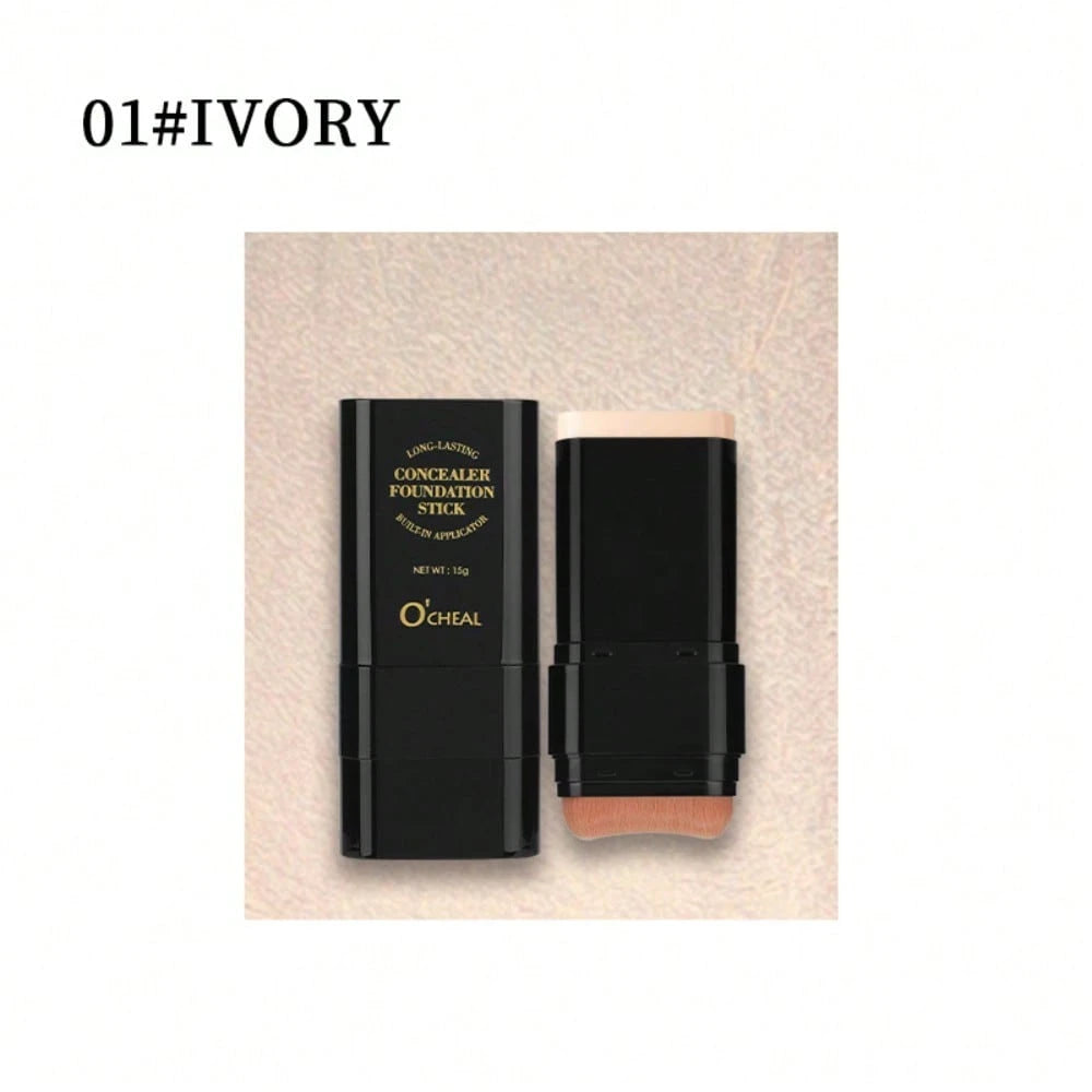 Cross Border Makeup Concealer Keep Makeup On Liquid Foundation Powder Puff+Solid Foundation Make-Up Two In One English Version