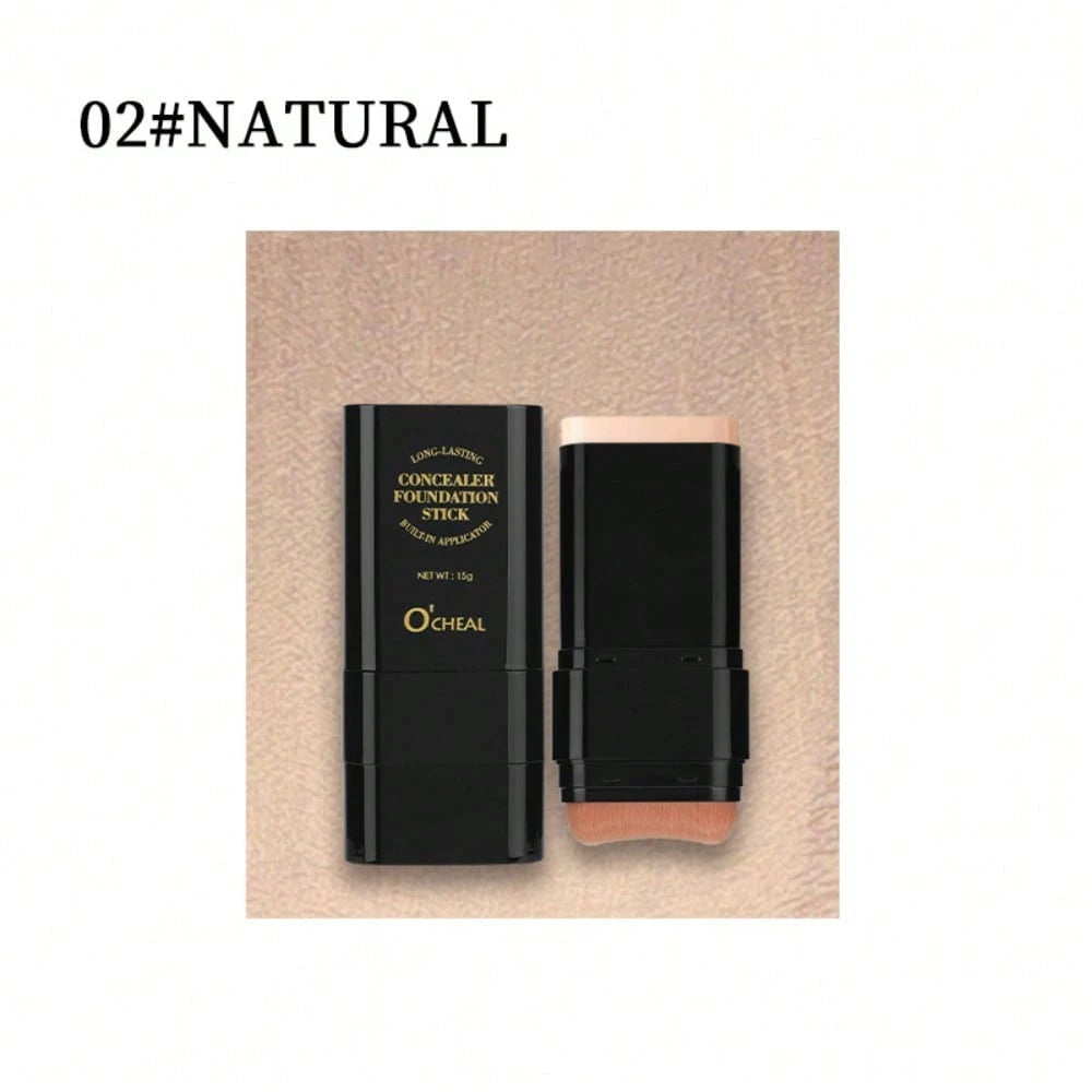 Cross Border Makeup Concealer Keep Makeup On Liquid Foundation Powder Puff+Solid Foundation Make-Up Two In One English Version