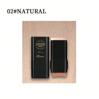 Cross Border Makeup Concealer Keep Makeup On Liquid Foundation Powder Puff+Solid Foundation Make-Up Two In One English Version
