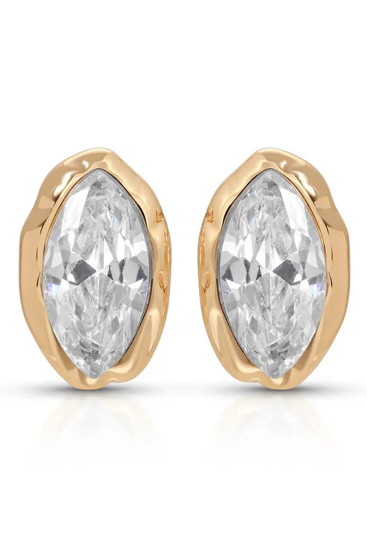 Crystal Luxe Mini Studs - Clear