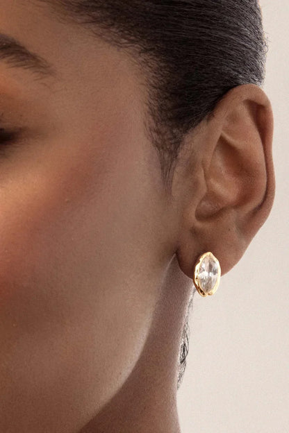 Crystal Luxe Mini Studs - Clear
