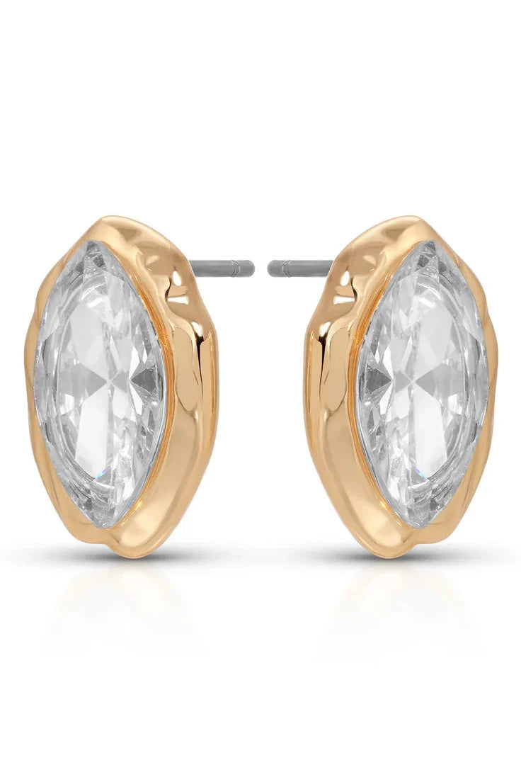 Crystal Luxe Mini Studs - Clear