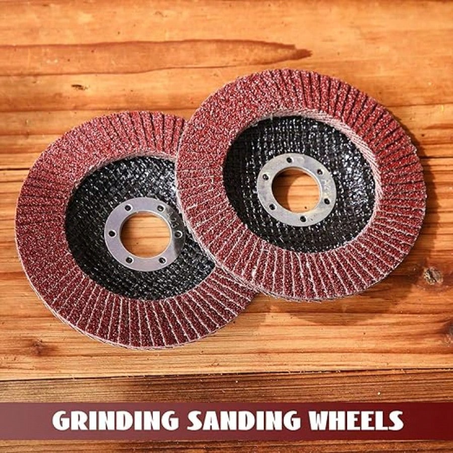Cubidupi 5-Piece Pack Of 4-Inch Flanged Grinding Wheels, 60 Grit Grinding Abrasive, Alumina Abrasive, Polishing Machine Grinding Wheels, Alumina Abrasive, Polishing Machine Grinding Wheels