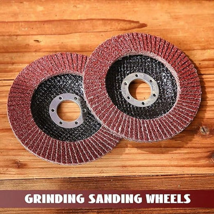 Cubidupi 5-Piece Pack Of 4-Inch Flanged Grinding Wheels, 60 Grit Grinding Abrasive, Alumina Abrasive, Polishing Machine Grinding Wheels, Alumina Abrasive, Polishing Machine Grinding Wheels