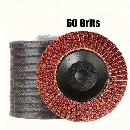 Cubidupi 5-Piece Pack Of 4-Inch Flanged Grinding Wheels, 60 Grit Grinding Abrasive, Alumina Abrasive, Polishing Machine Grinding Wheels, Alumina Abrasive, Polishing Machine Grinding Wheels