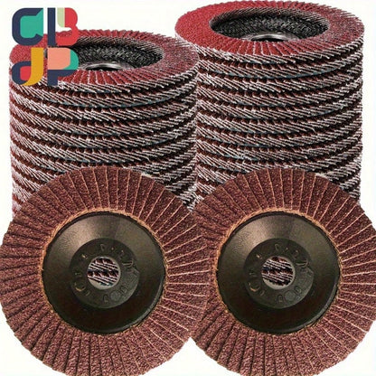 Cubidupi 5-Piece Pack Of 4-Inch Flanged Grinding Wheels, 60 Grit Grinding Abrasive, Alumina Abrasive, Polishing Machine Grinding Wheels, Alumina Abrasive, Polishing Machine Grinding Wheels