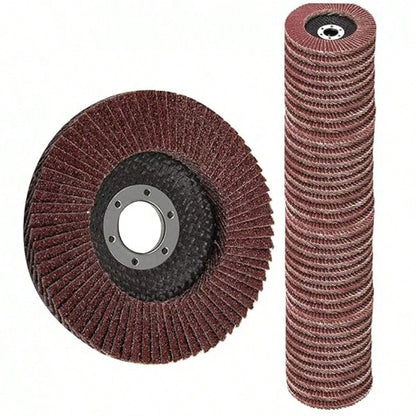 Cubidupi 5-Piece Pack Of 4-Inch Flanged Grinding Wheels, 60 Grit Grinding Abrasive, Alumina Abrasive, Polishing Machine Grinding Wheels, Alumina Abrasive, Polishing Machine Grinding Wheels